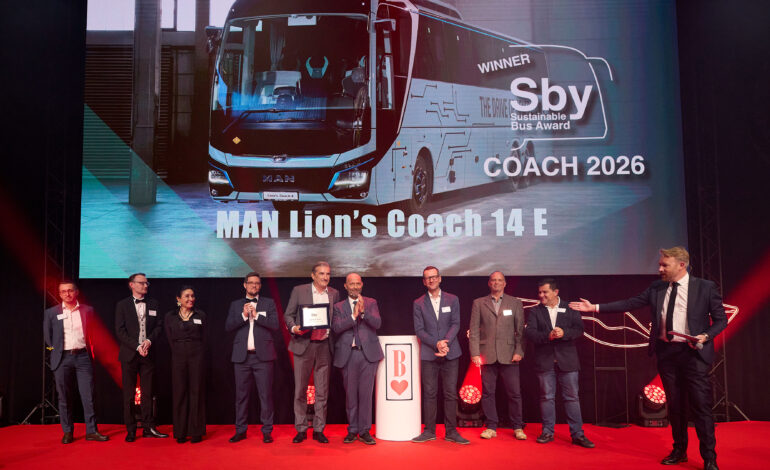 MAN Lion’s Coach E, “2026 Yılının Sürdürülebilir Otobüsü” seçildi
