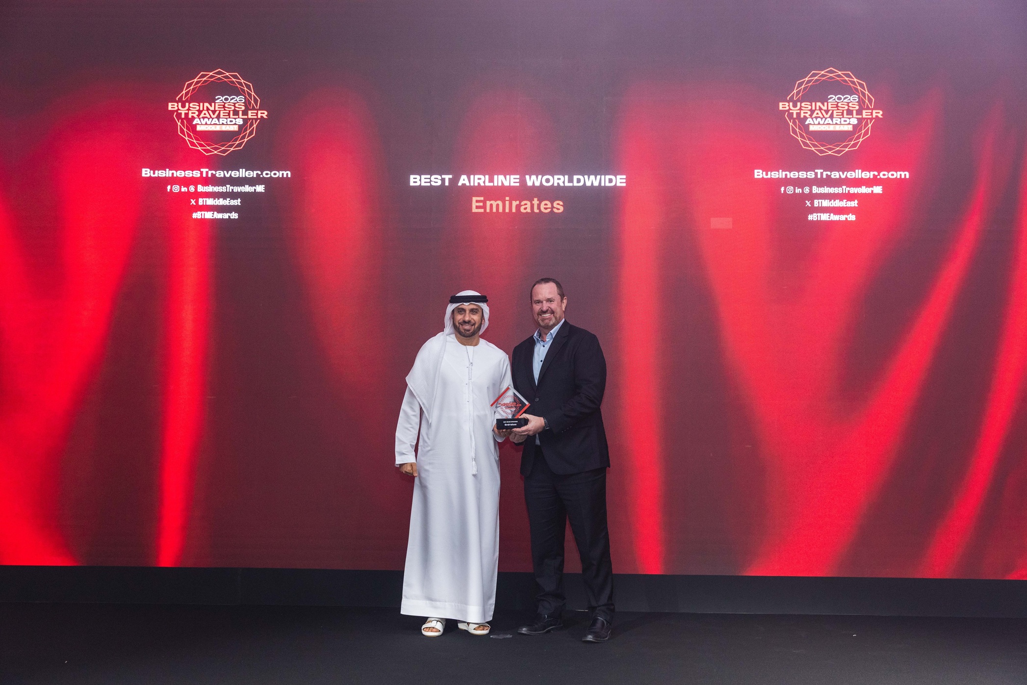 Emirates, 2026 Business Traveller Orta Doğu Ödülleri’nde bir kez daha “Dünyanın En İyi Havayolu Şirketi” seçildi